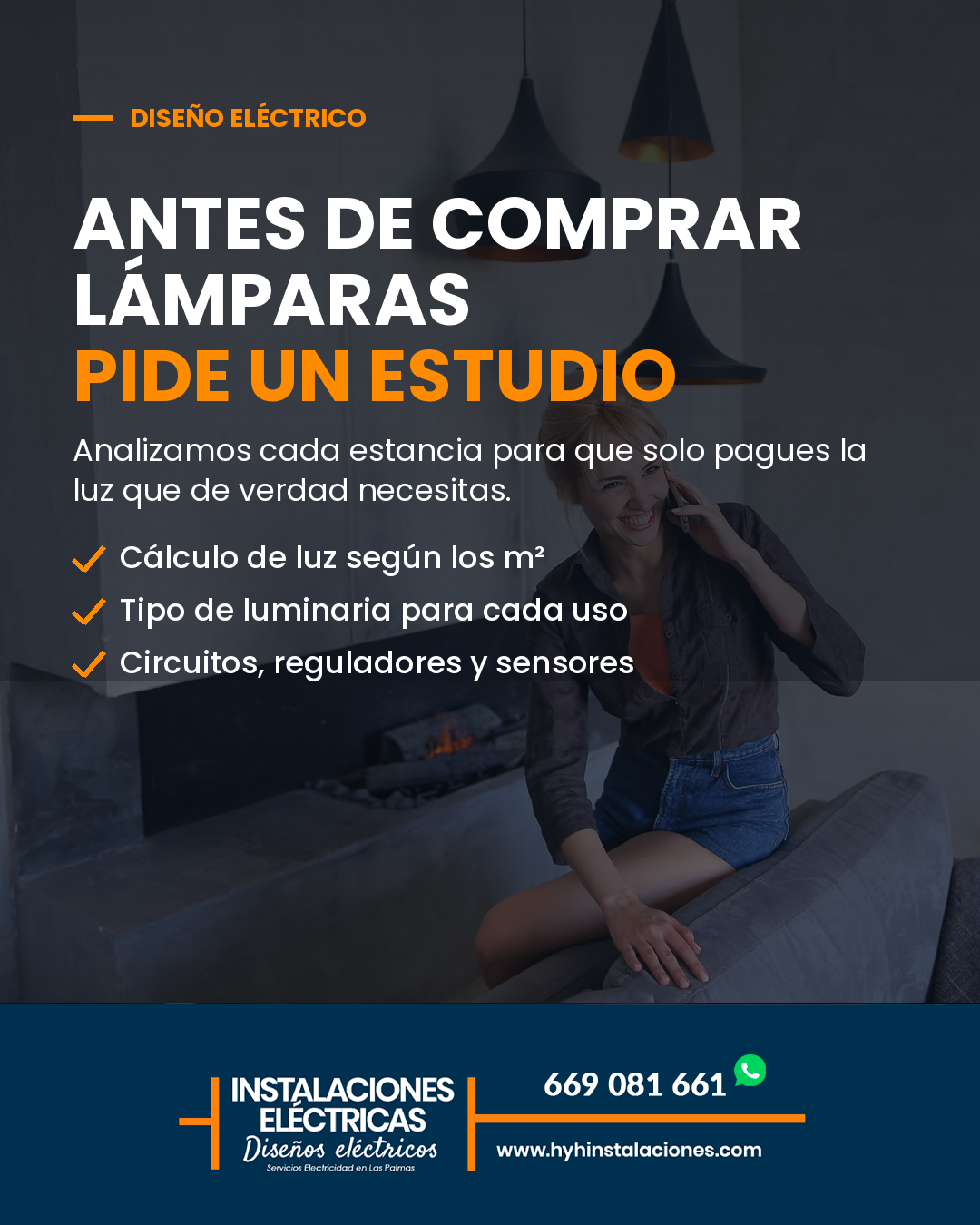 Estudio de diseño eléctrico para elegir lámparas y luminarias en Gran Canaria